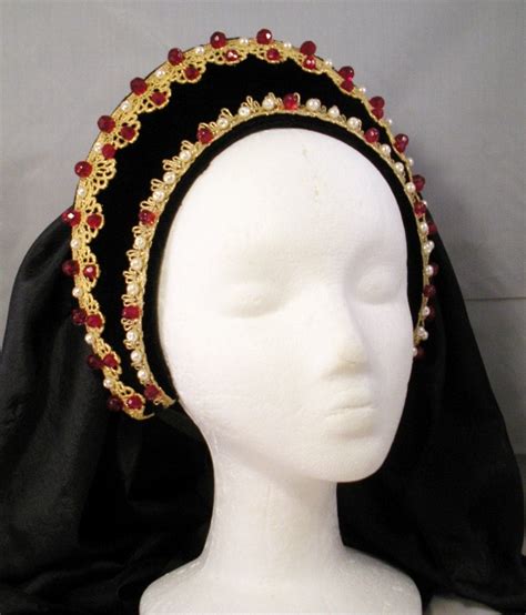 tudor headdress|anne boleyn headdress.